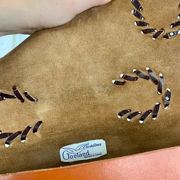 Vintage 60s/70s Hippie Woodstock Era Leather Octagram Stachel - Picture 4 of 5